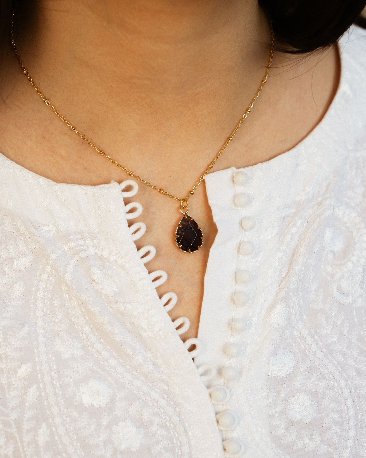 Amethyst Drop Necklace