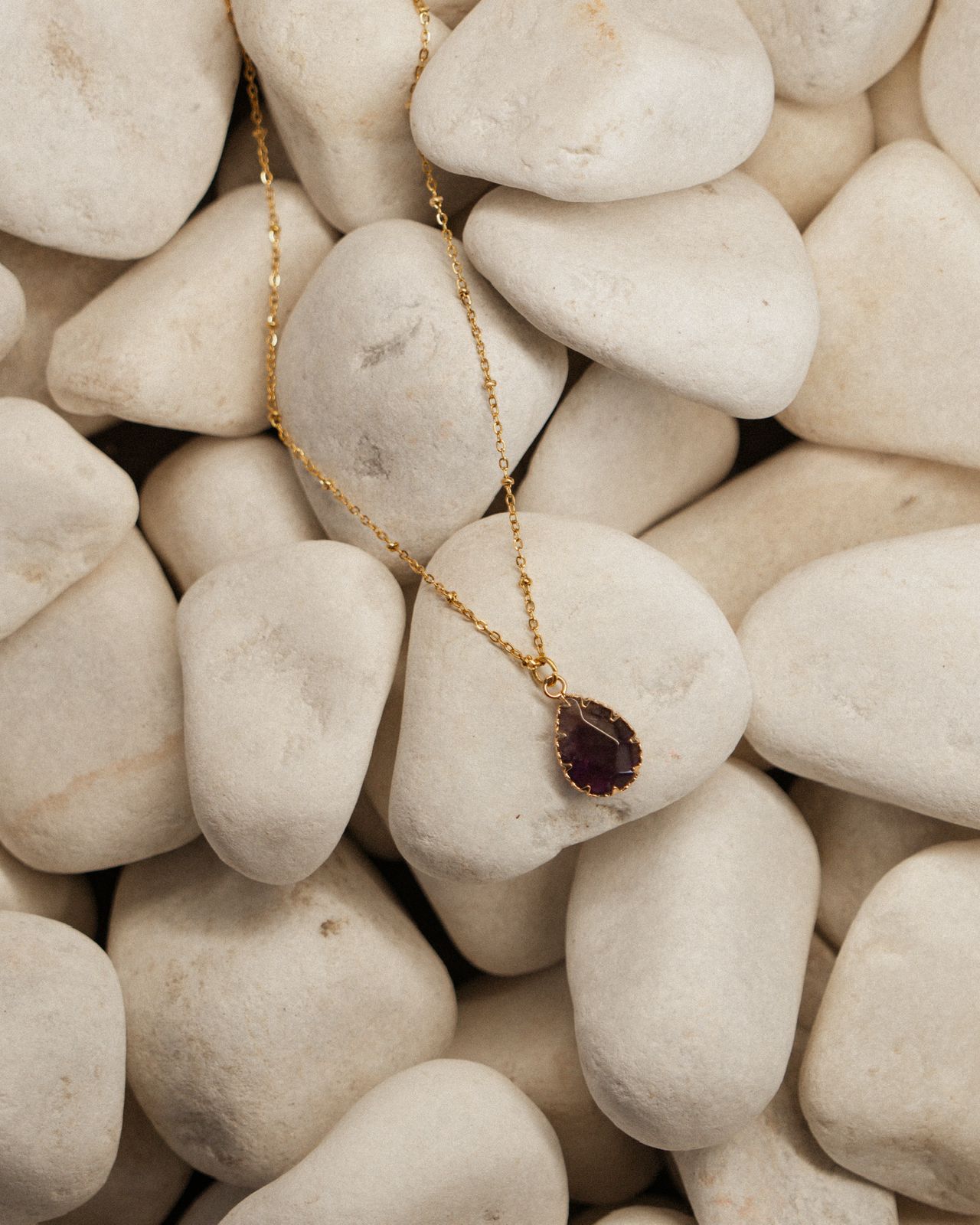 Amethyst Drop Necklace
