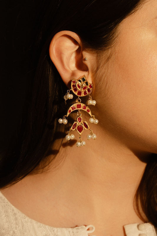 Lotus Pearl Earrings