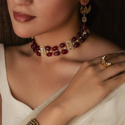 Sejal Maroon Choker