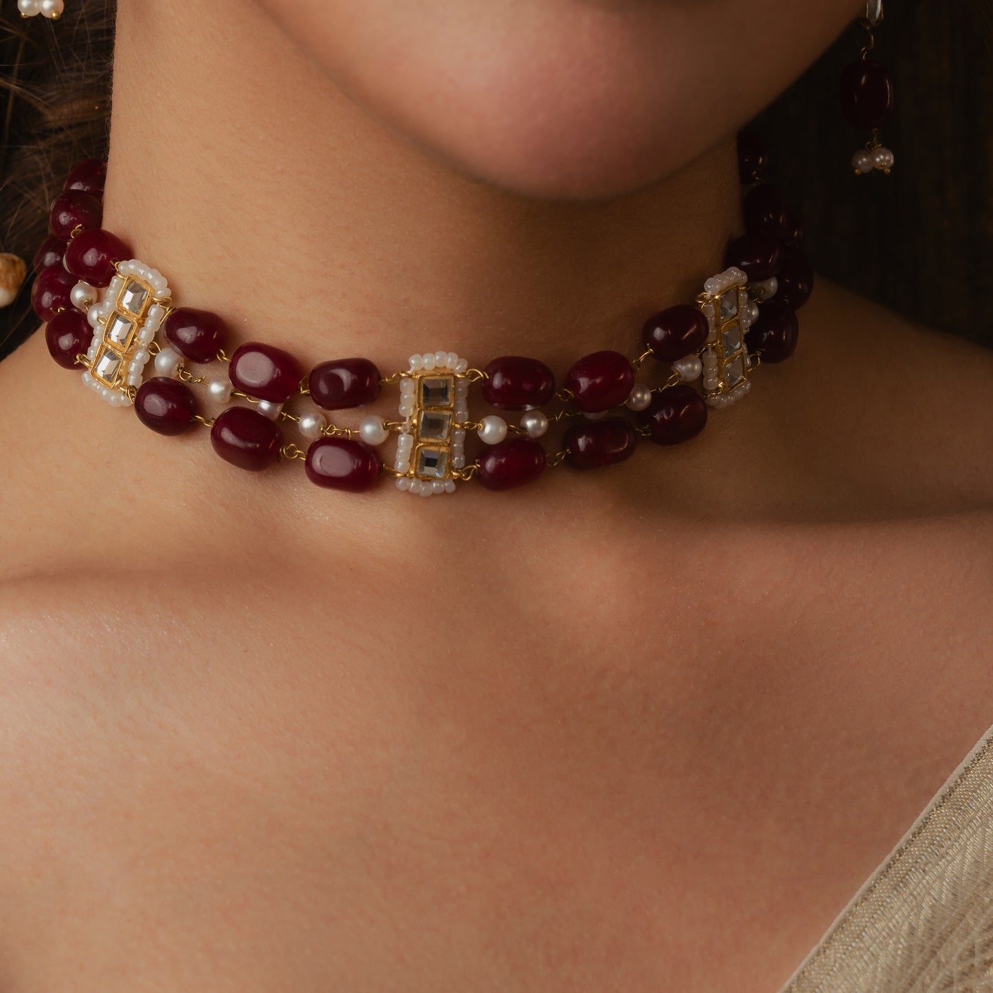 Sejal Maroon Choker