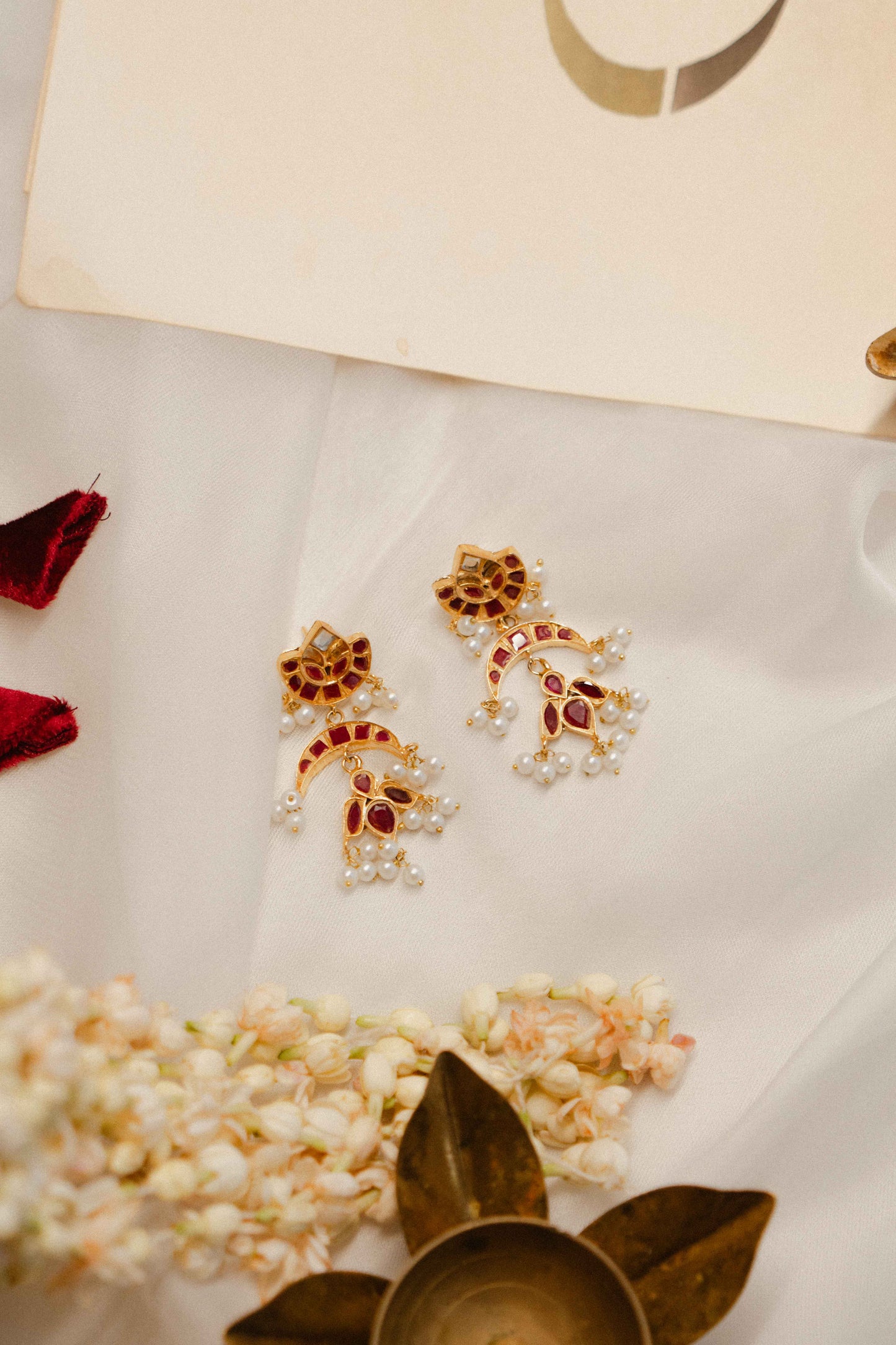 Lotus Pearl Earrings