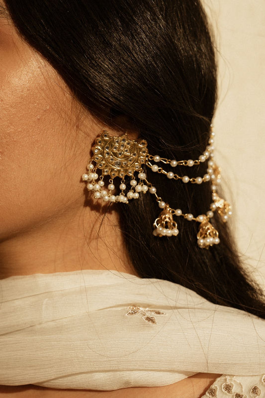 Moti Jhumar Earrings